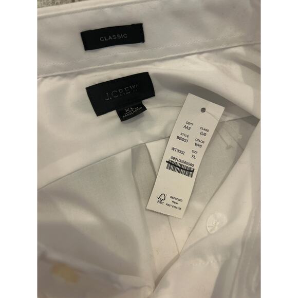 J. Crew Bowery wrinkle-free dress shirt with button-down collar White XL - Picture 6 of 6